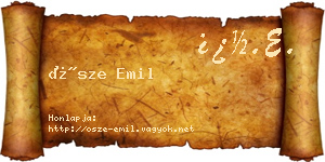 Ősze Emil névjegykártya